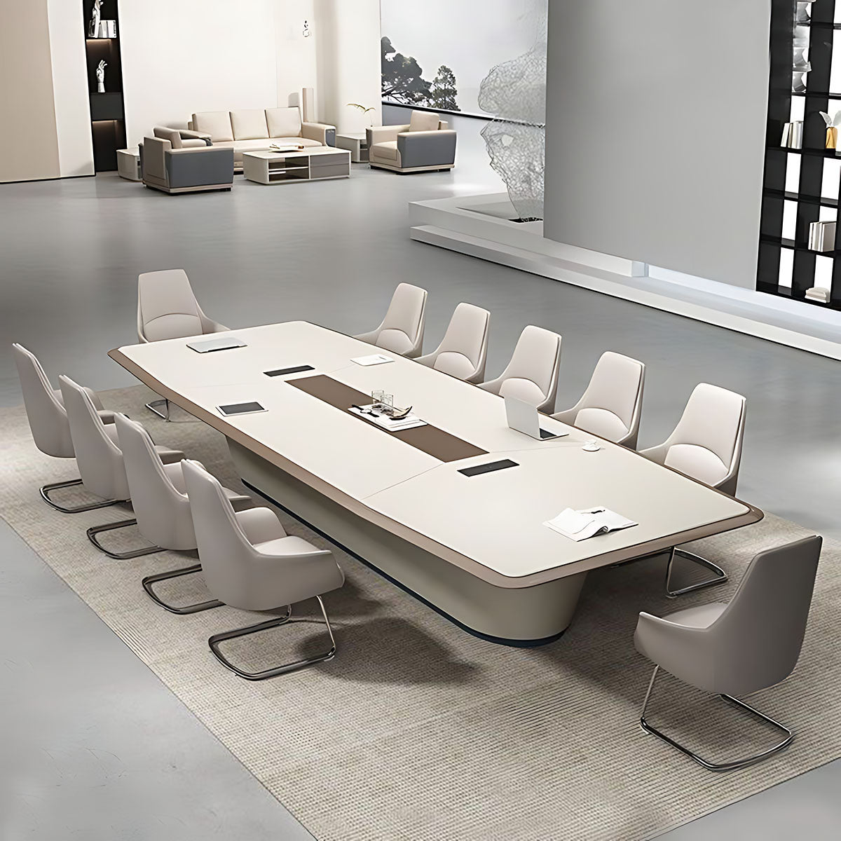 Light Luxury Long table Modern High-grade Lacquered Conference Table