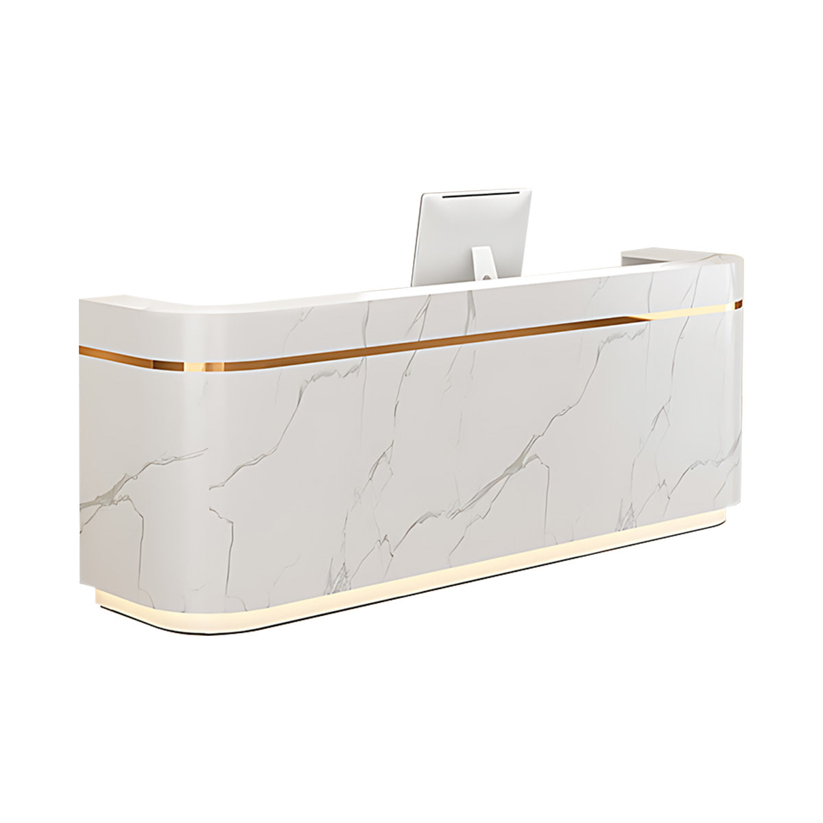 Reception Desk 39–94 in Wide with Marble Top