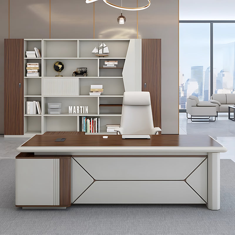 Business-Style Practical Executive Desk with Spacious Desktop