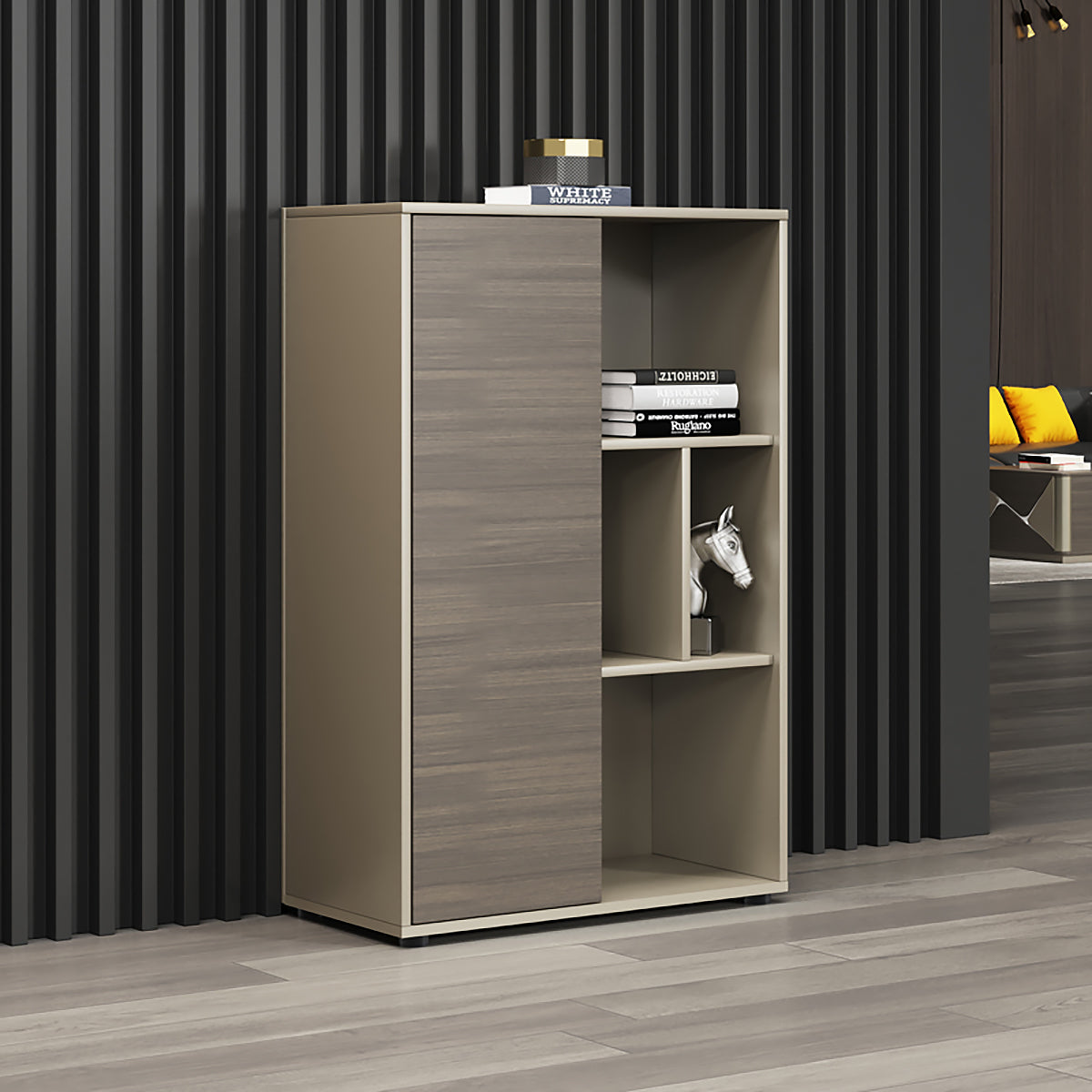 Premium Minimalist Modular Storage Cabinet with Spacious Compartments and One-Touch Push-to-Open Doors