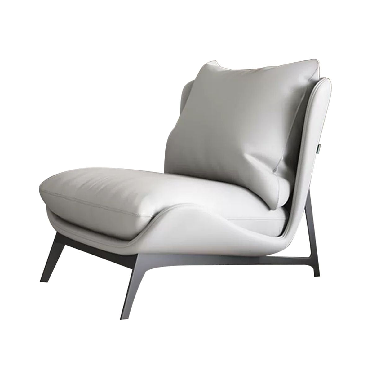 Italian-Style Accent Chair with Metal Legs