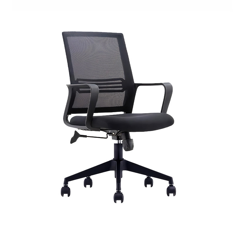 Simple and Stylish Staff Office Desk and Chair Set, Black and White