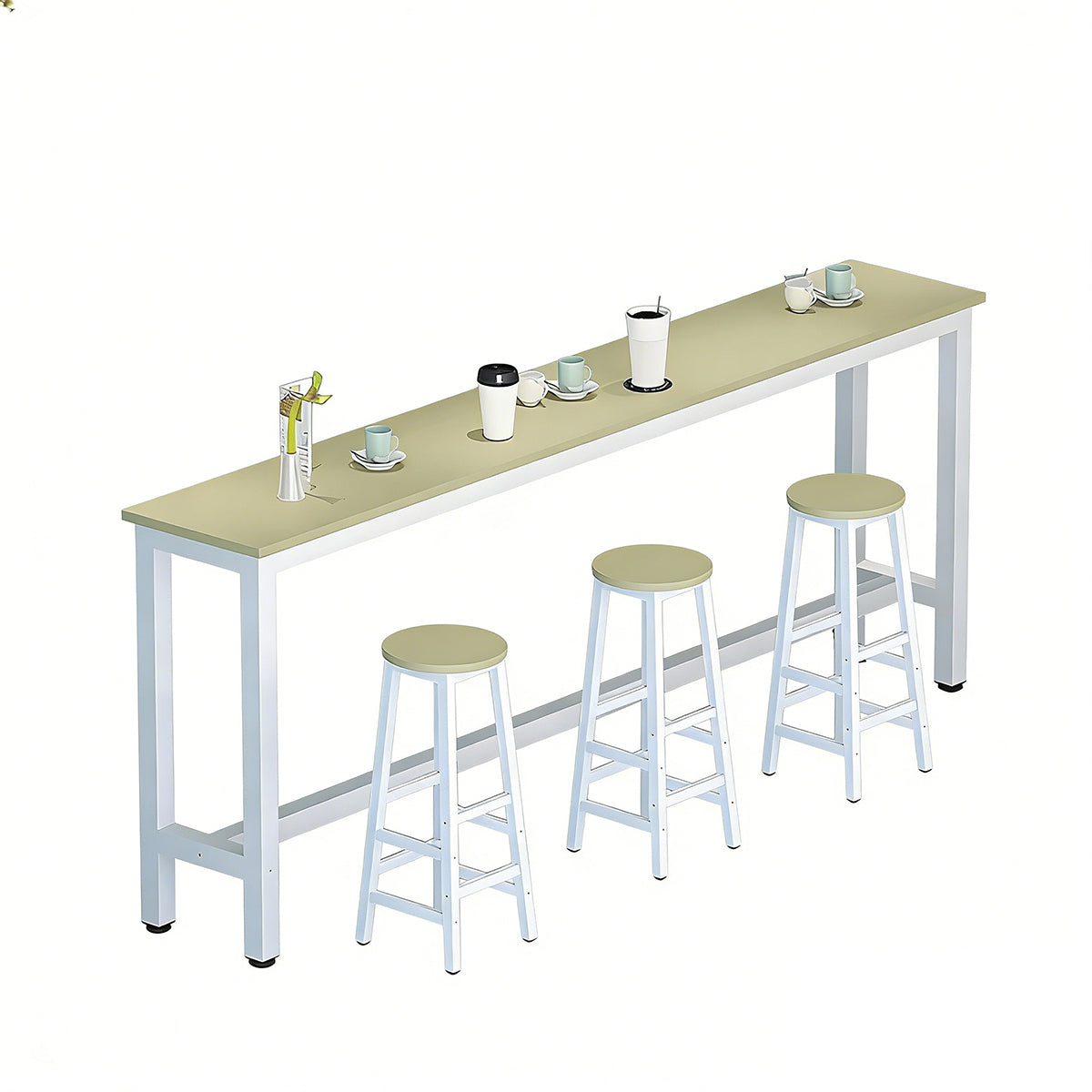 Solid Wood Bar Table Narrow Long Bar Top Table