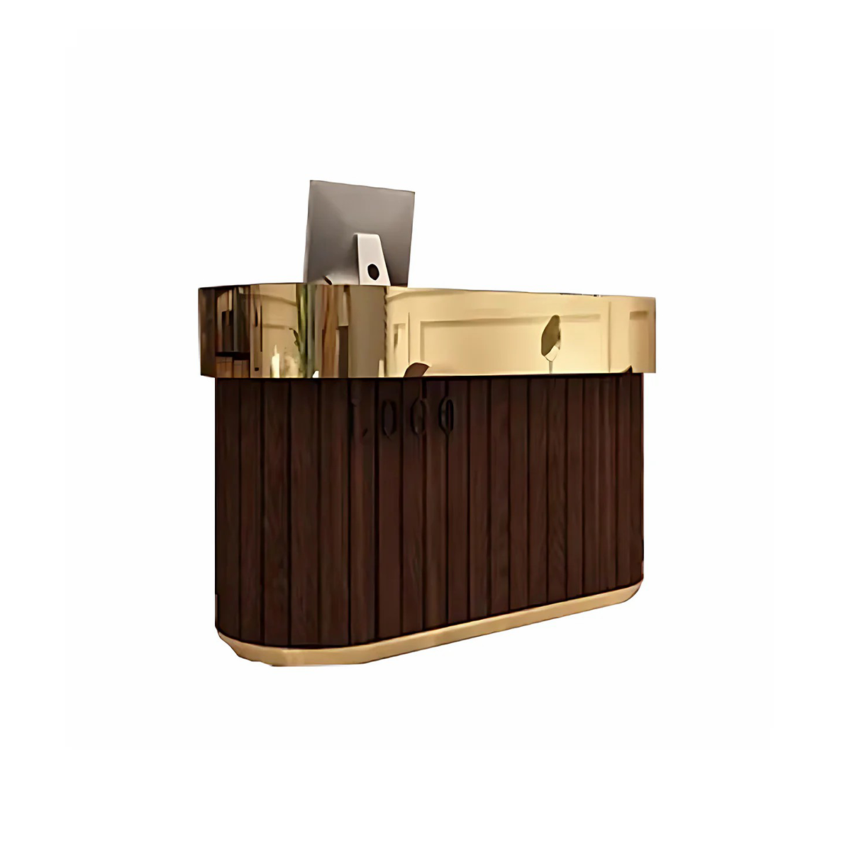 Alt Reception Modern Reception Desk 39–118 in Wide with Lockable Drawers, Transactio ...
