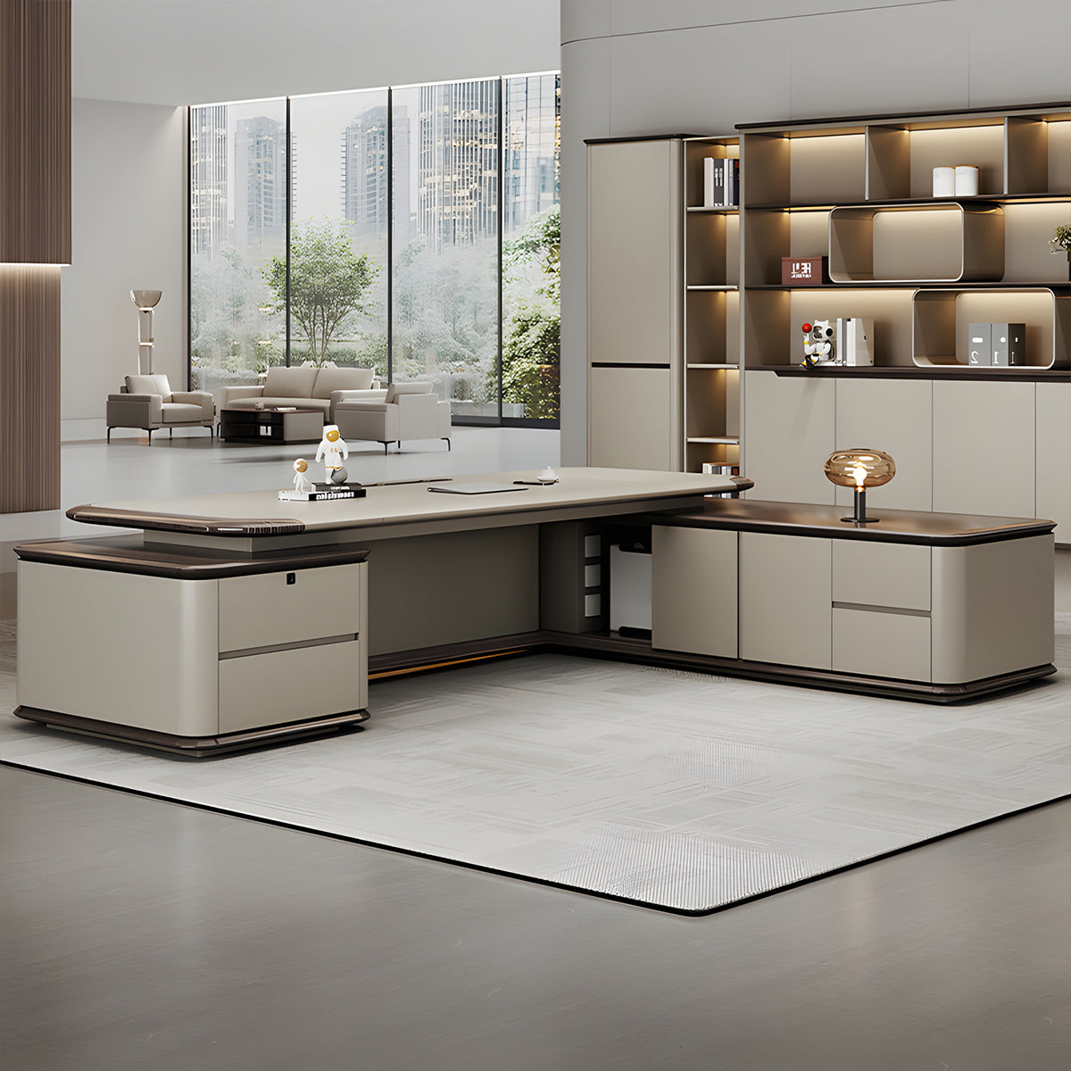 Executive Desk with Spacious Desktop & Power Rail