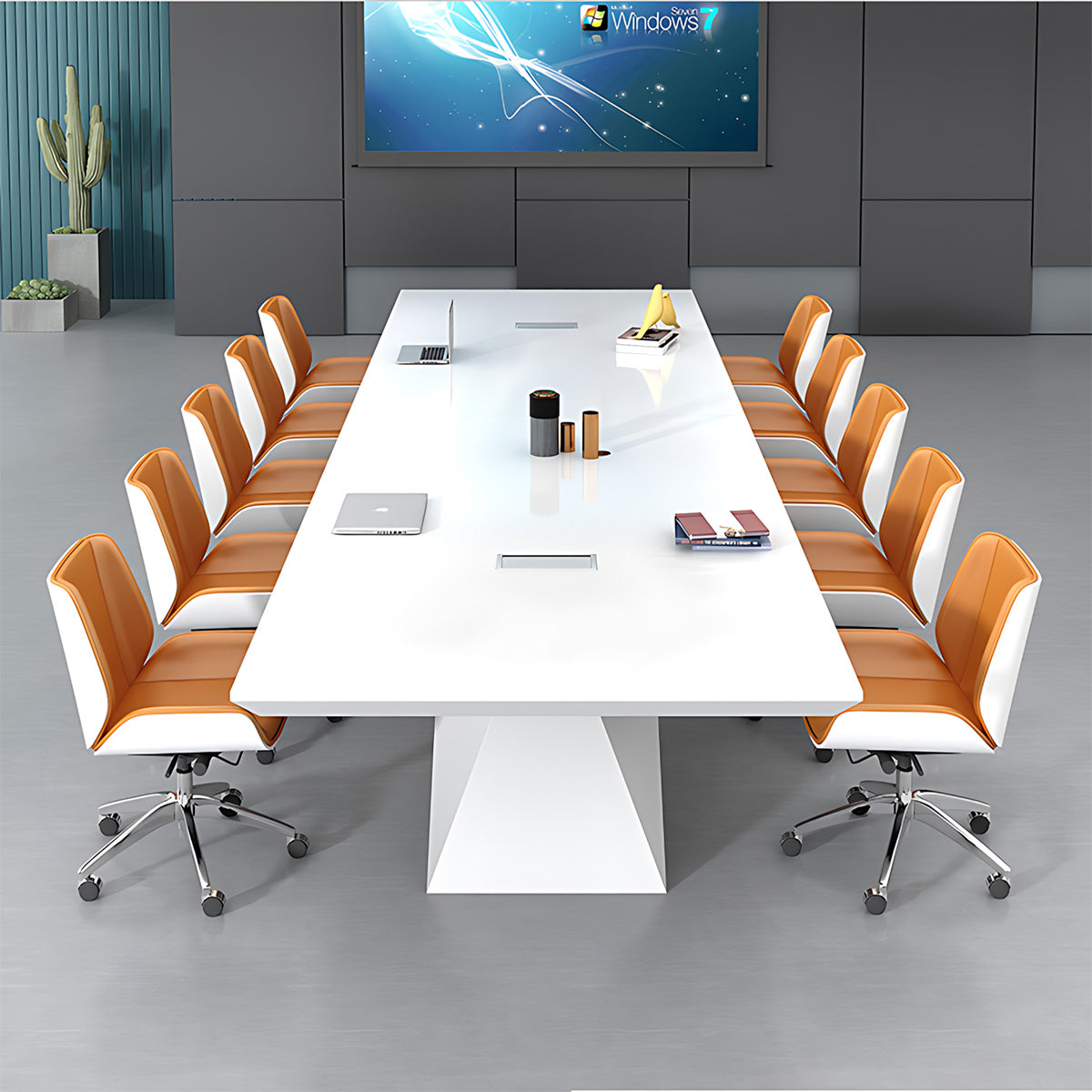 Modern Luxury Rectangular Conference Table for Offices and Boardrooms