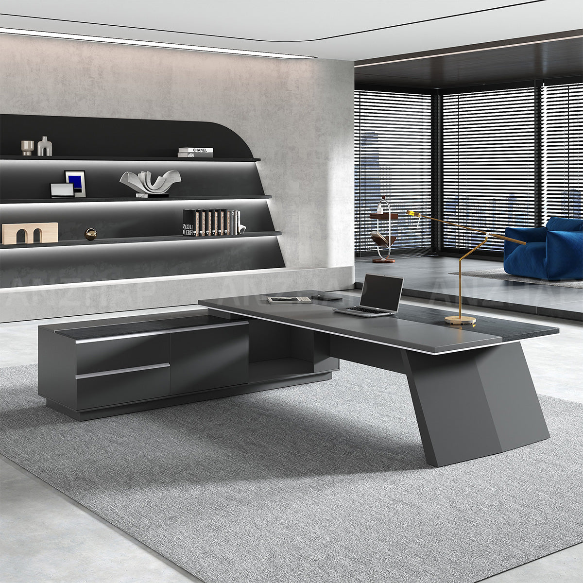 Minimalist Modern Executive desk for home office（Stock Items）