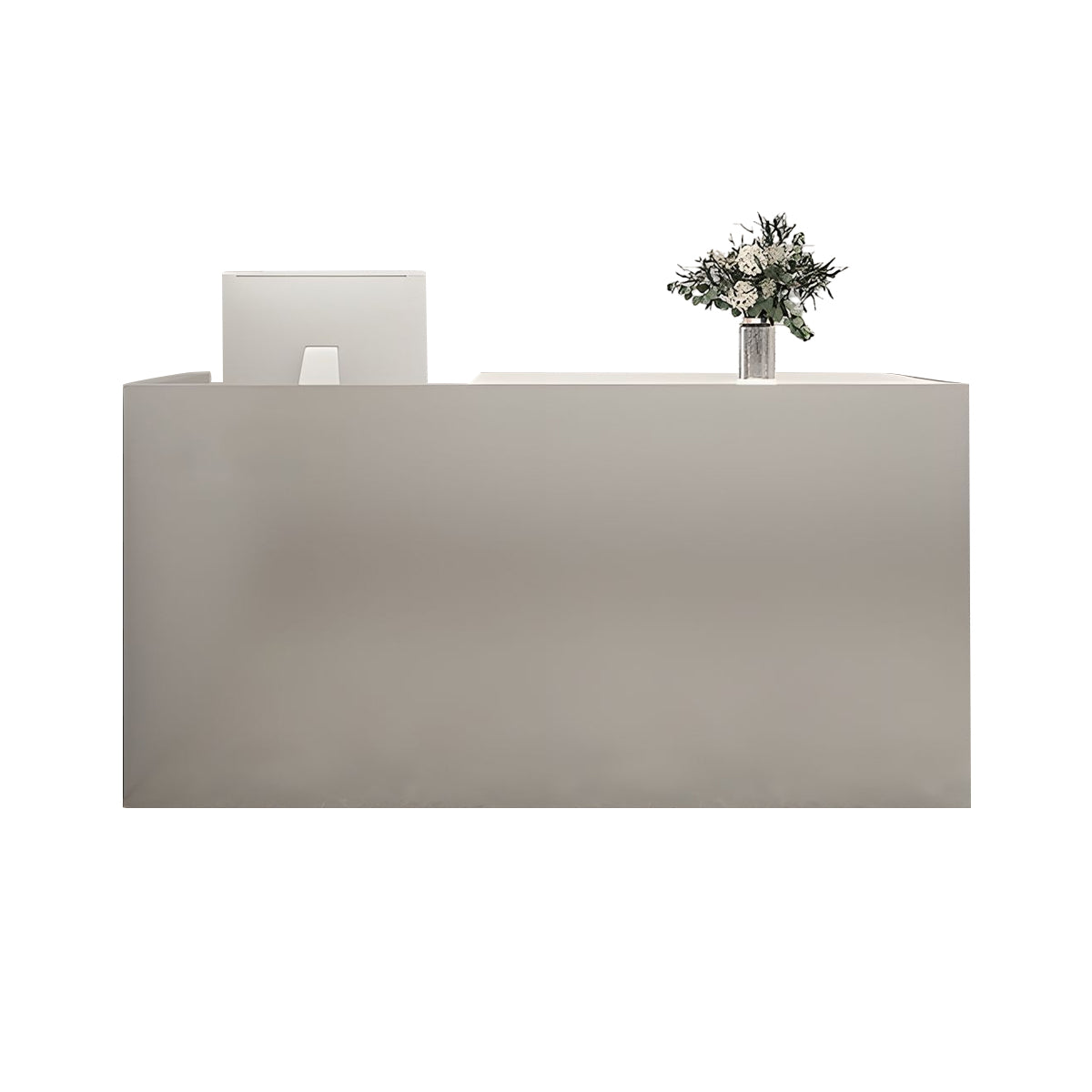 Modern Reception Desk Storage Drawers Keyboard Tray Custom Logo