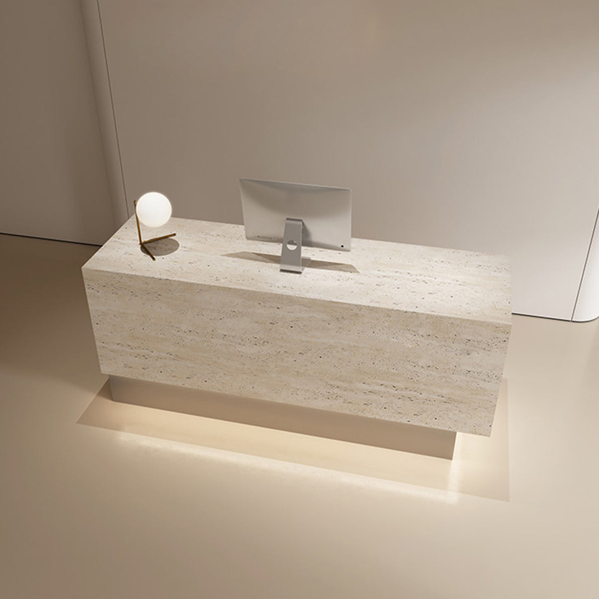 Modern Reception Desk With Storage and Lockable Drawers for Offices, Boutiques, and Salons