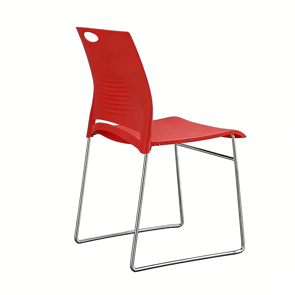 Commercial Armless Office Chair with Steel Frame & Tool-Free Assembly