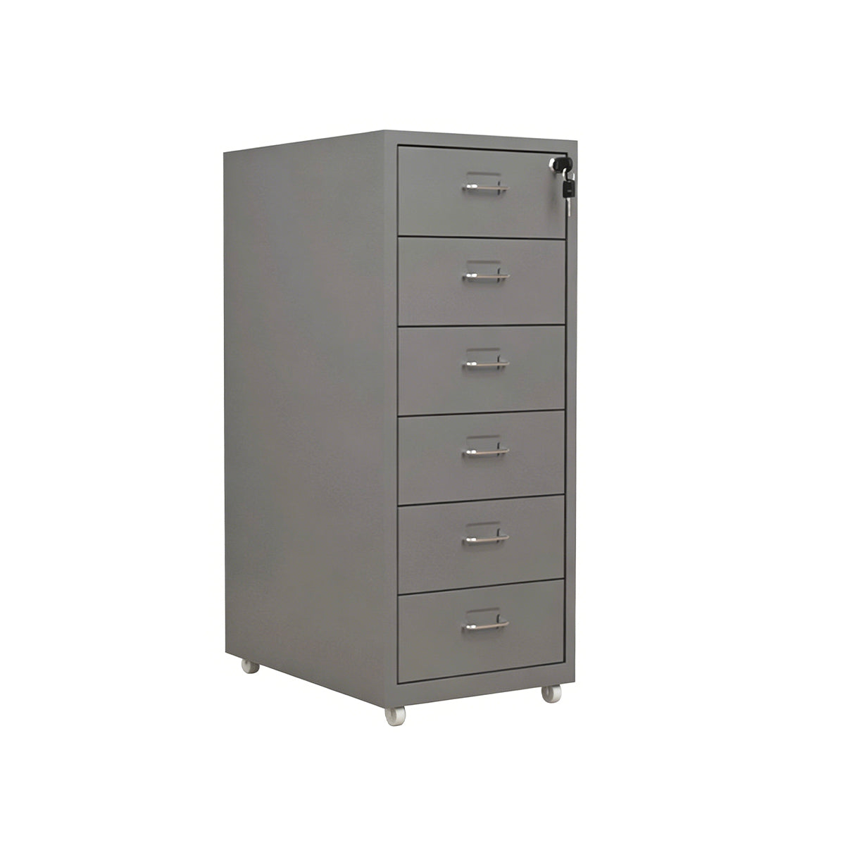 Metal Office Cabinet with Lockable Drawers for Files and Storage