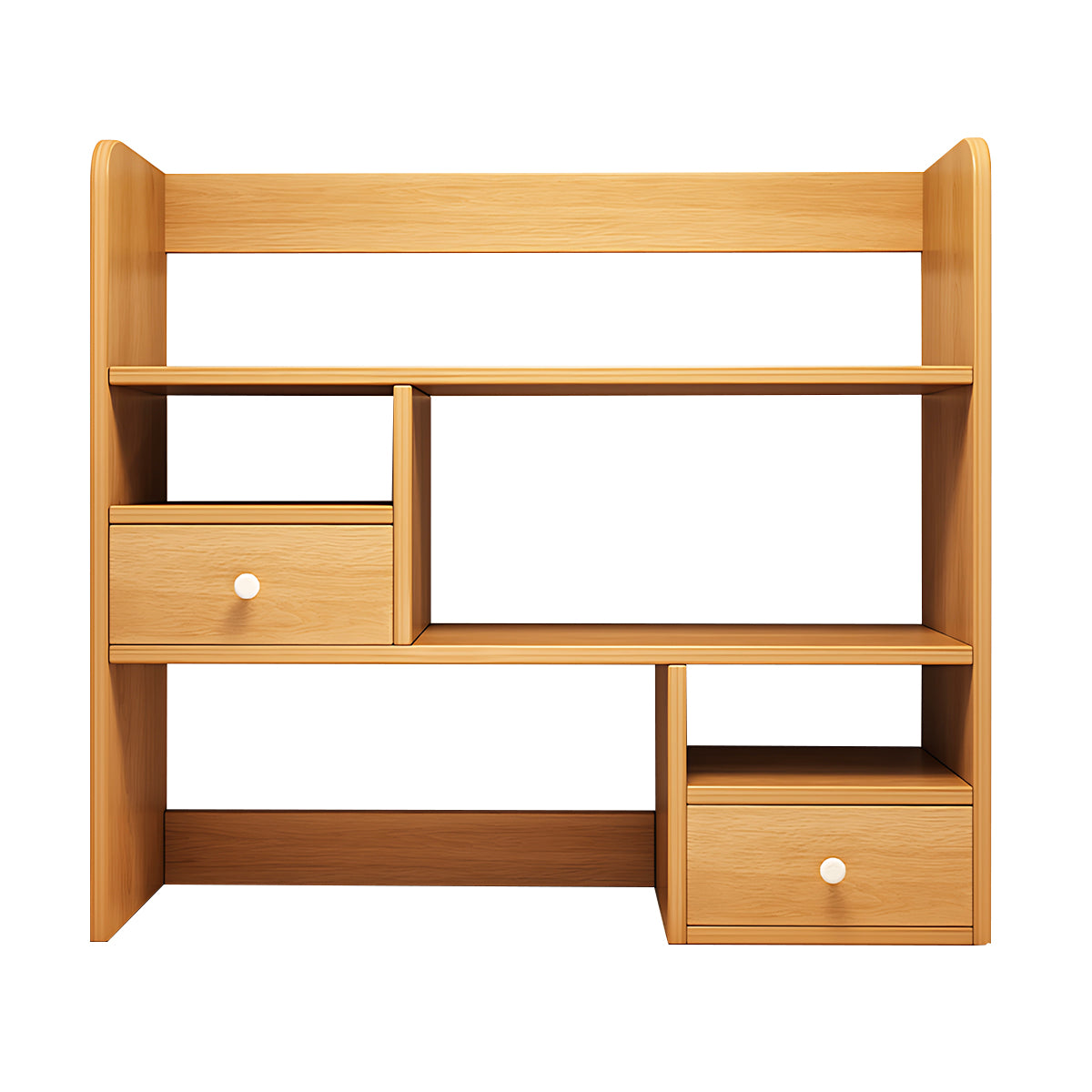 Modern Minimalist Engineered Wood Bookshelf with Open and Closed Storage