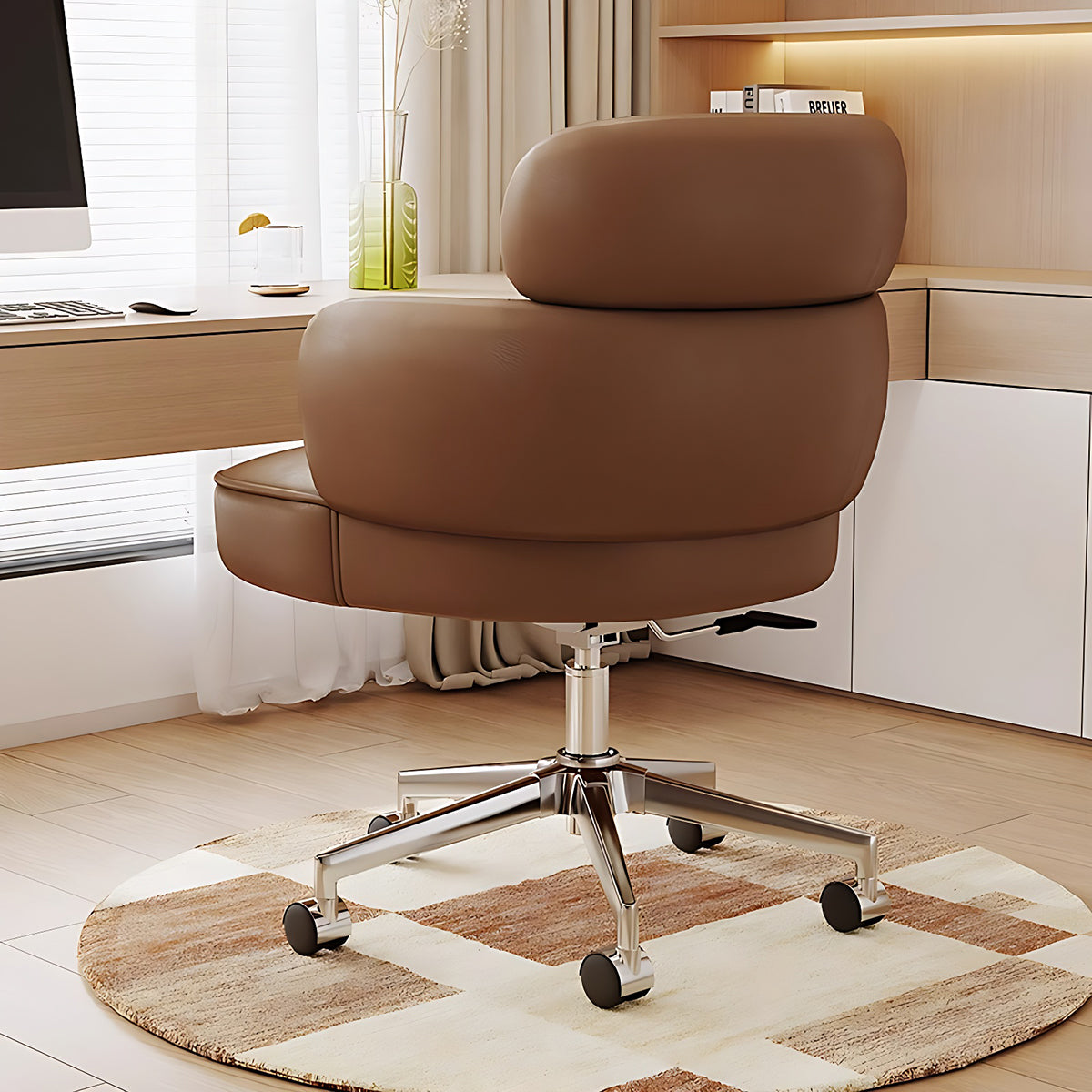 Minimalist Swivel Office Chair with Comfortable Backrest
