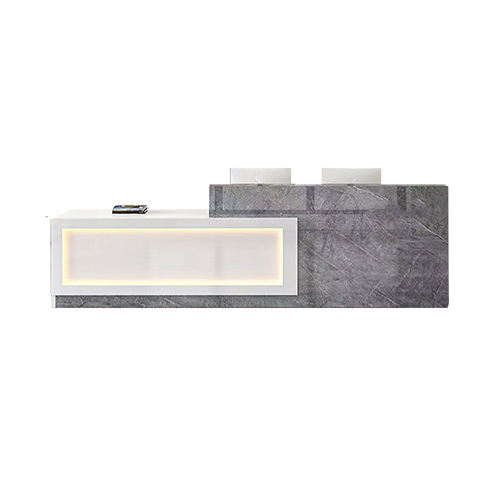 Modern and Minimalist High-Space Utilization Reception Desk with Exquisite LED Light Design（Stock Items）