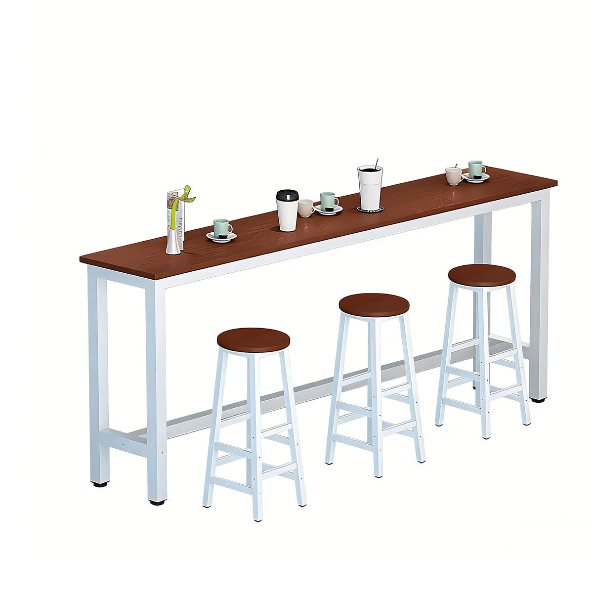 Solid Wood Bar Table Narrow Long Bar Top Table