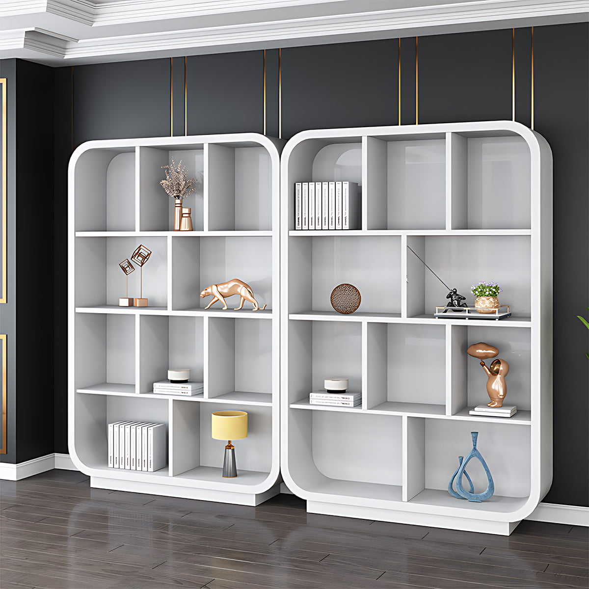 Office Storage Cabinet with Multiple Compartments and Sturdy Base