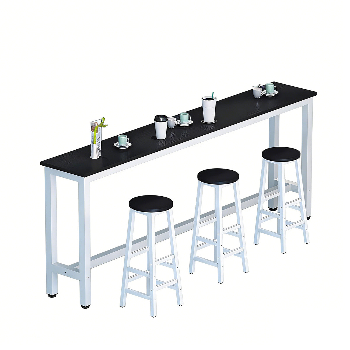 Solid Wood Bar Table Narrow Long Bar Top Table
