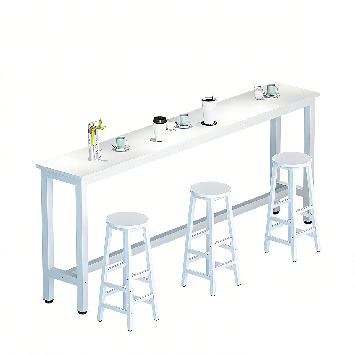 Solid Wood Bar Table Narrow Long Bar Top Table