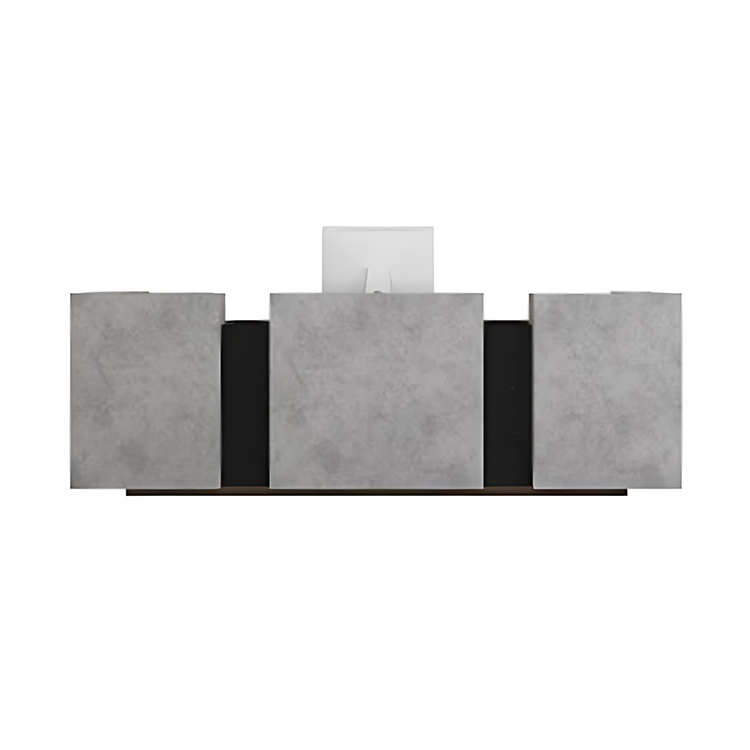 Marble Pattern Reception Desk Efficient Storage Easy Maintenance Durable Design