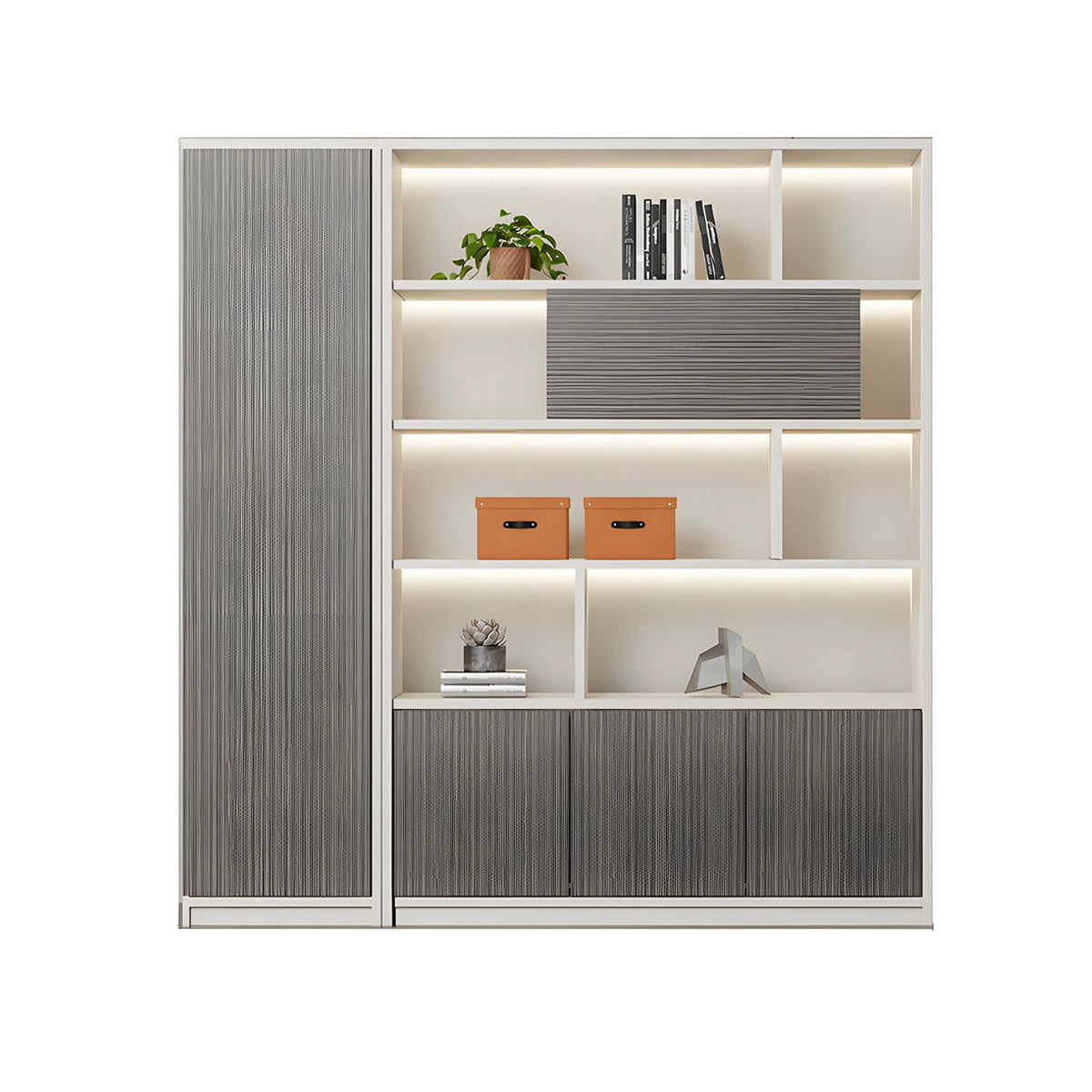 High-Capacity Storage Cabinet with Moisture-Resistant Base for Office