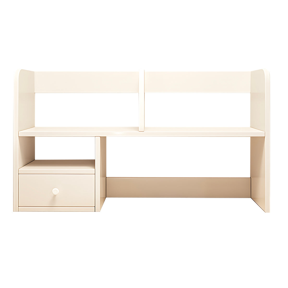 Modern Minimalist Engineered Wood Bookshelf with Open and Closed Storage