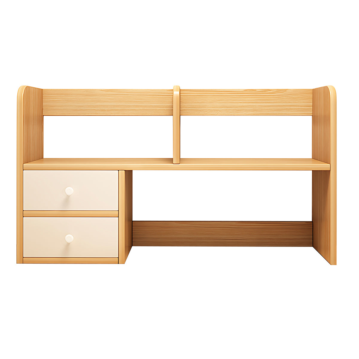 Modern Minimalist Engineered Wood Bookshelf with Open and Closed Storage