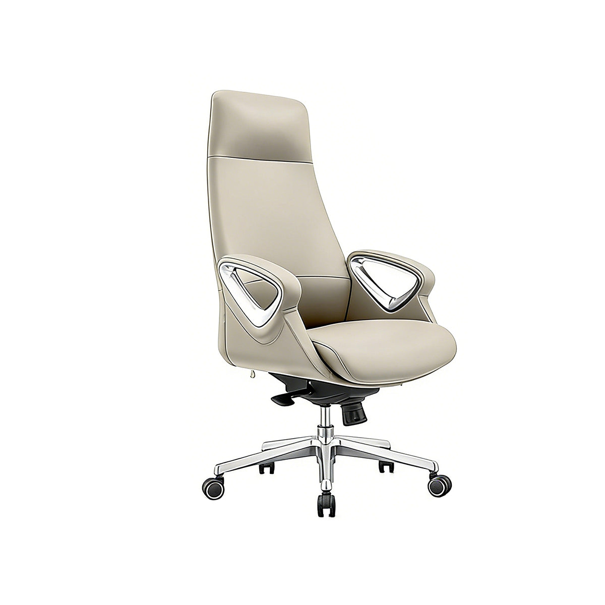 Streamlined Office Chair with Tilt, Adjustable Height & Silent Casters