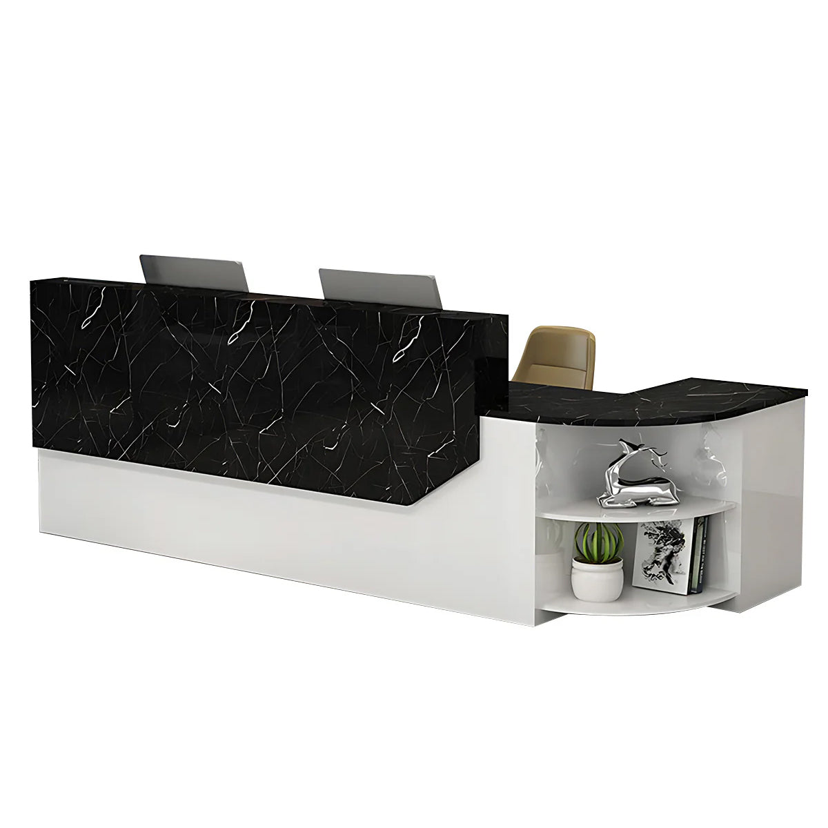 Minimalist Modern L-shaped Reception Desk