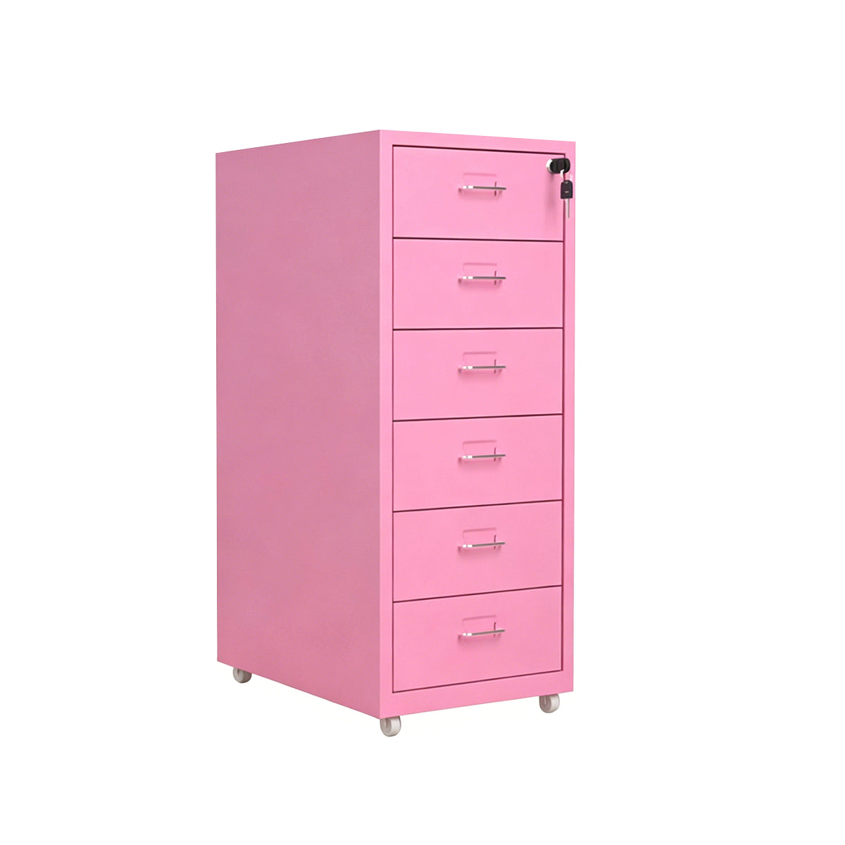 Metal Office Cabinet with Lockable Drawers for Files and Storage