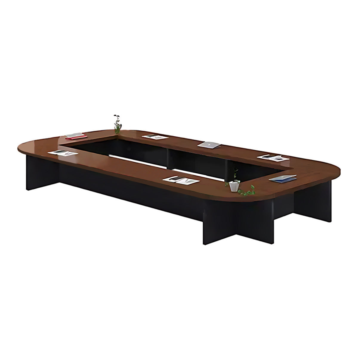 U-Shaped Conference Table 94–299 in Wide (8–25 ft) for 6–24 People with Built-In Power Outlets
