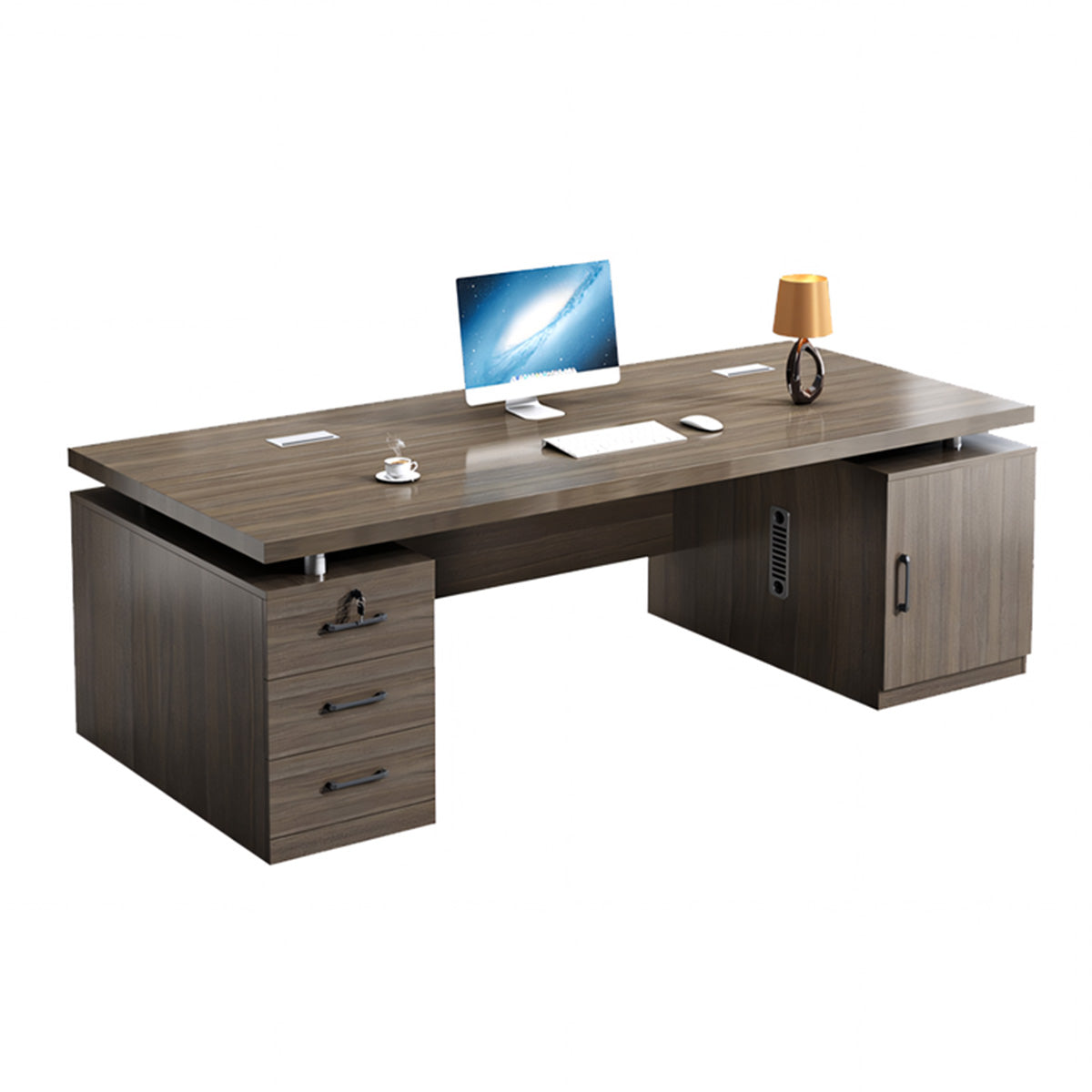 Office Computer Desk Double Cabinets Executive Desk