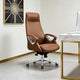 Streamlined Office Chair with Tilt, Adjustable Height & Silent Casters