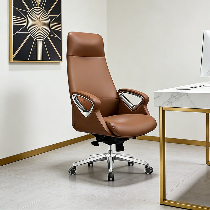 Streamlined Office Chair with Tilt, Adjustable Height & Silent Casters