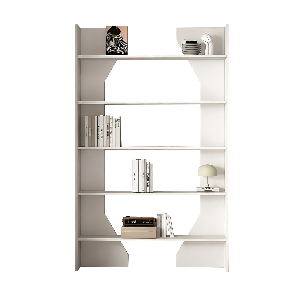 Solid Wood Bookshelf Multi-Layer Vertical Storage Eco-Friendly Durable