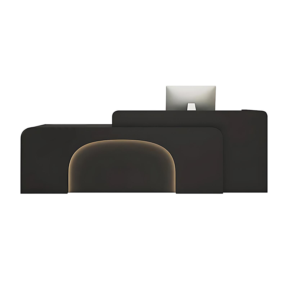 Reception Desk Minimalist Eco Friendly E1 Panel Sturdy Rounded Edge
