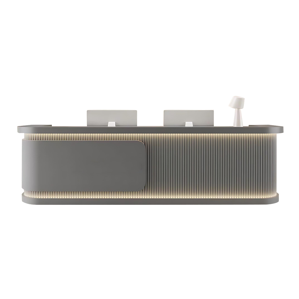 Luxury Reception Desk E1 MDF Eco-Friendly Storage Drawers Keyboard Tray