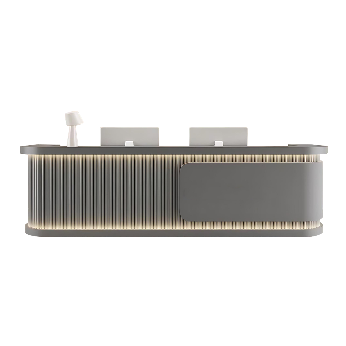 Luxury Reception Desk E1 MDF Eco-Friendly Storage Drawers Keyboard Tray