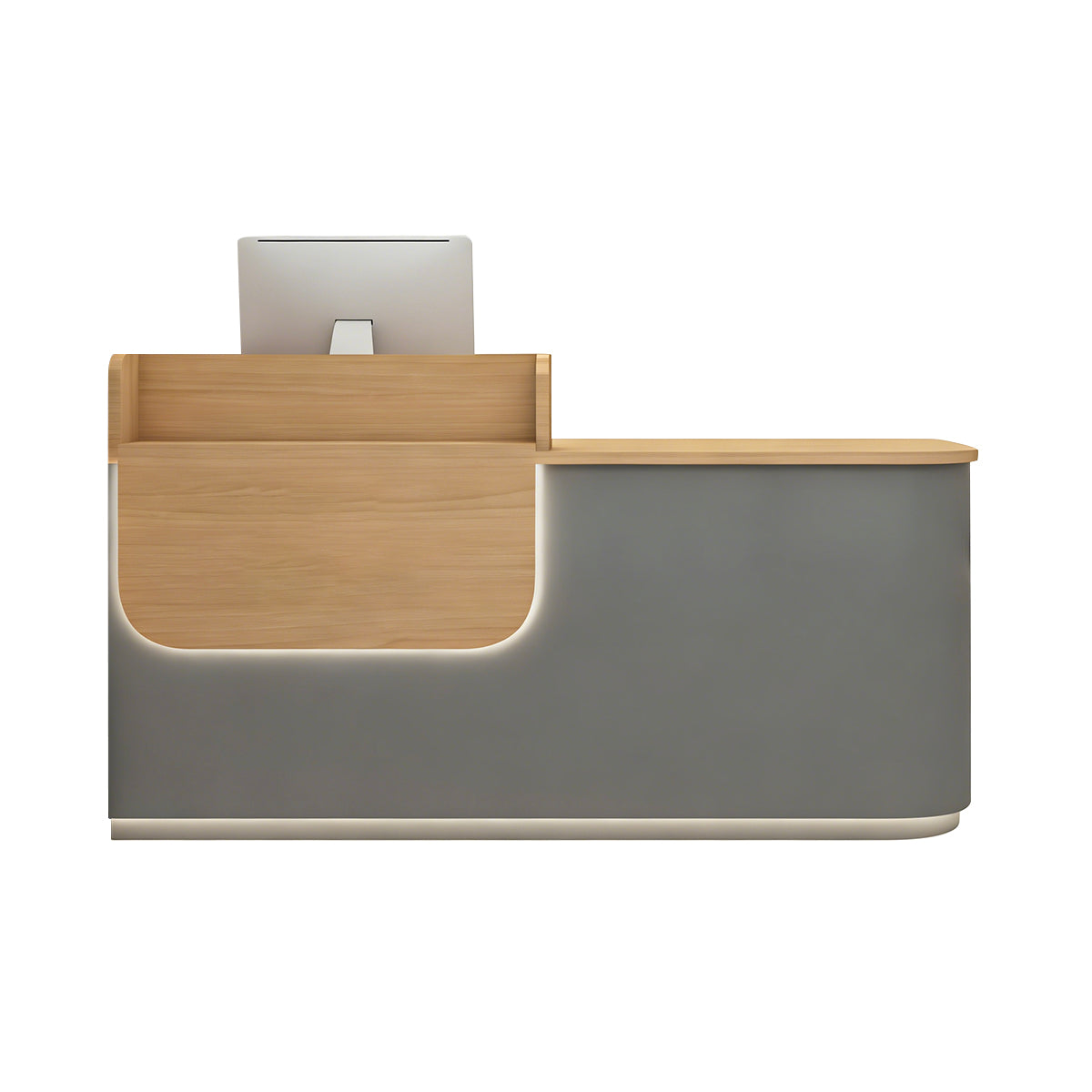 Modern Reception Desk with LED Strip for Office and Lobby Spaces