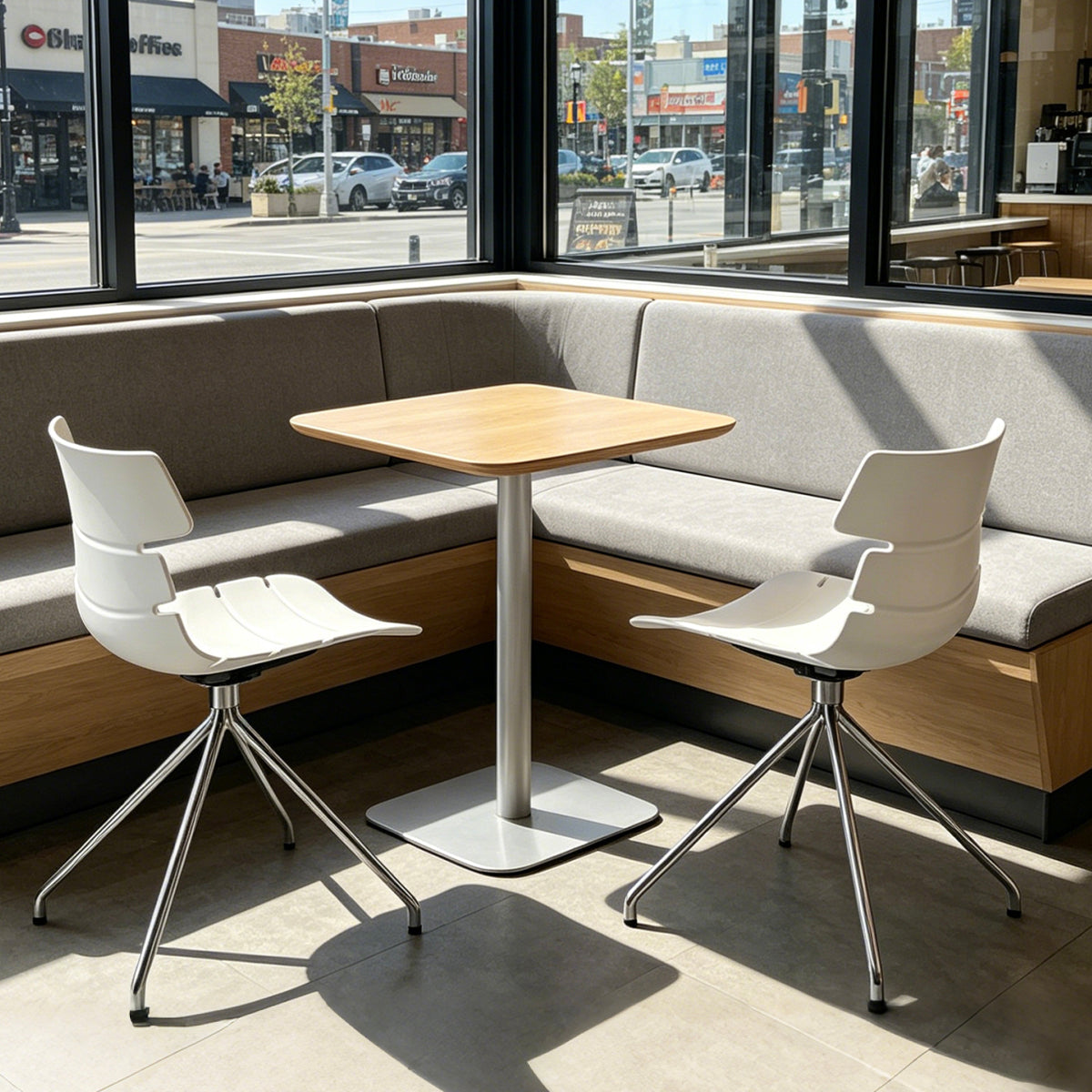 Minimalist Ergonomic Office Chair with Smooth-Rolling Casters & Supportive Backrest