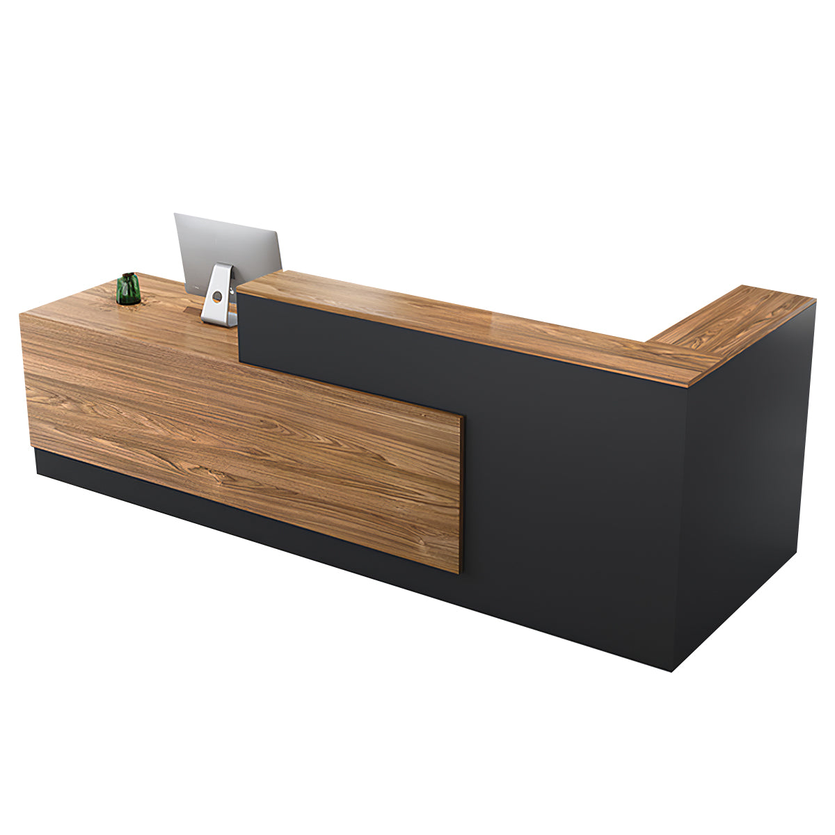 Modern Reception Desk with Two-tone Design