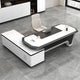 Modern Executive Desk with Built-in Drawers and Water-Resistant Surface