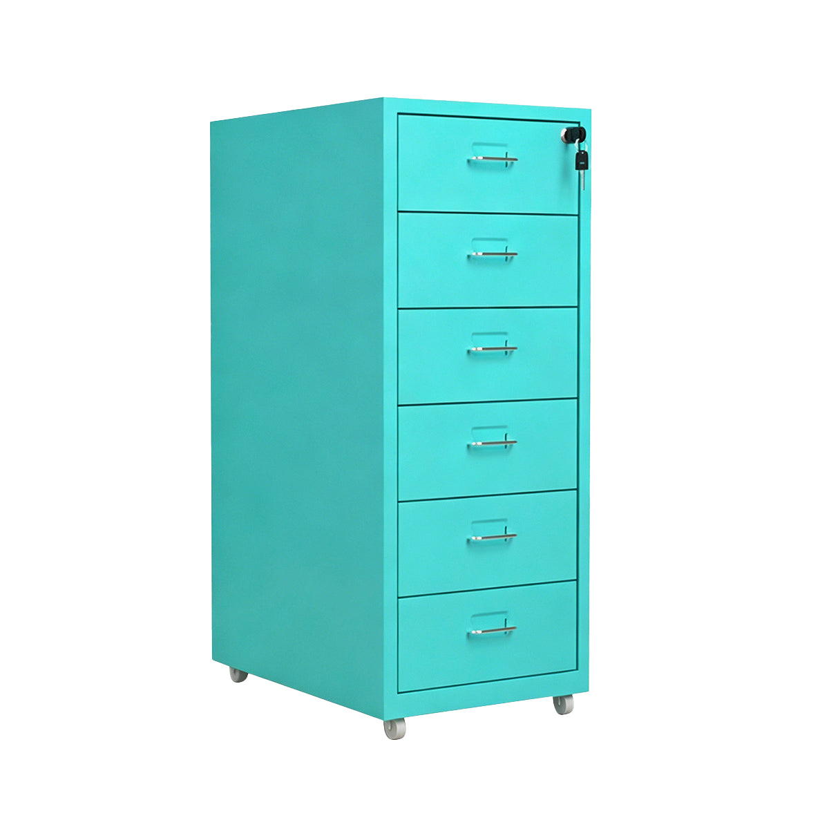 Metal Office Cabinet with Lockable Drawers for Files and Storage