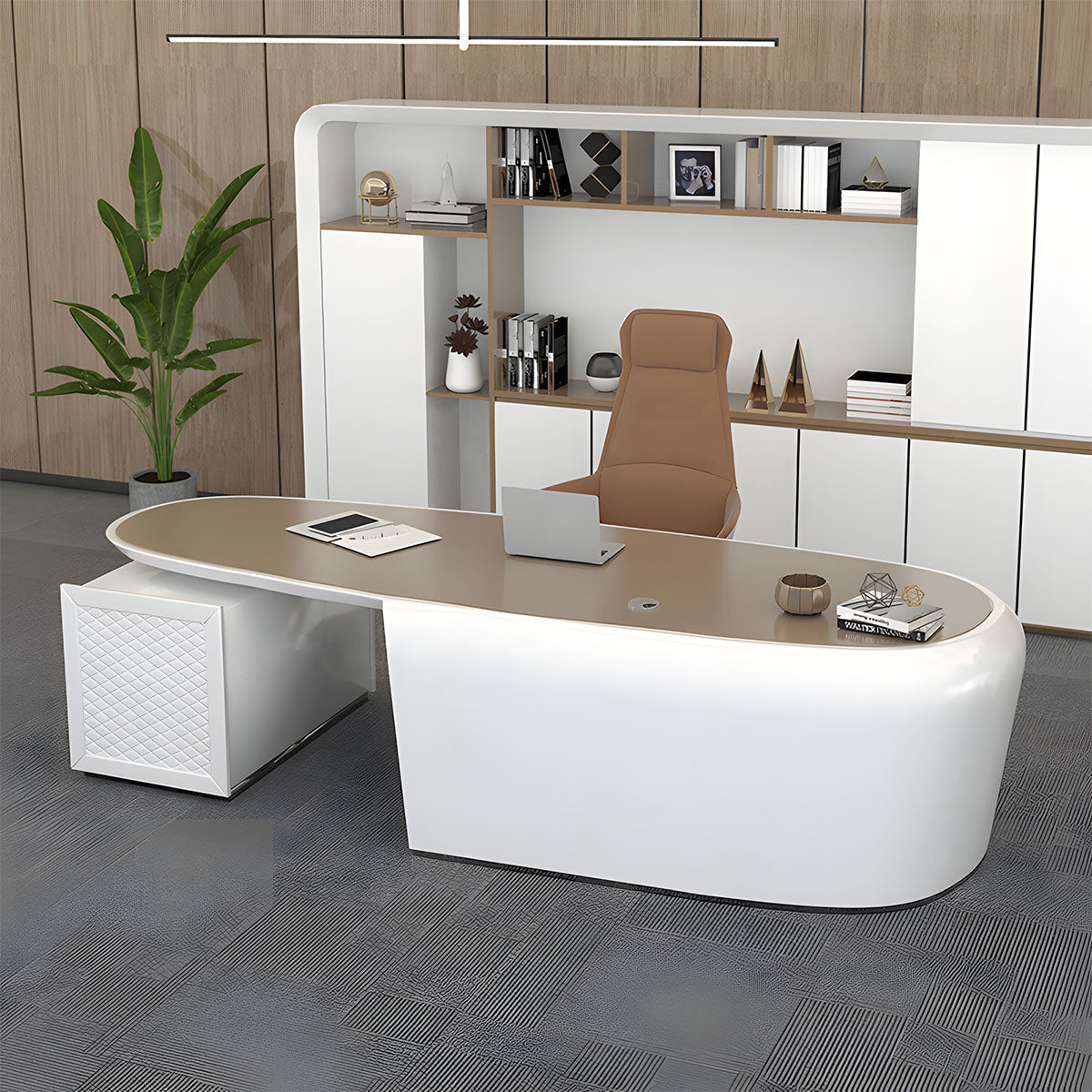 Executive Piano-like Lacquer Office Desk - Eco Friendly & Sleek