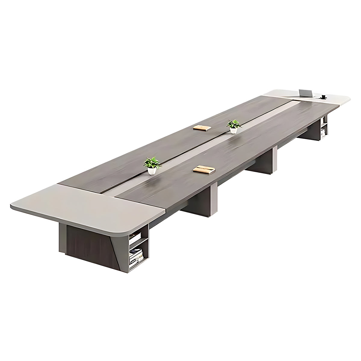 Contemporary Stylish Rectangular Conference Table with Sturdy Base Design