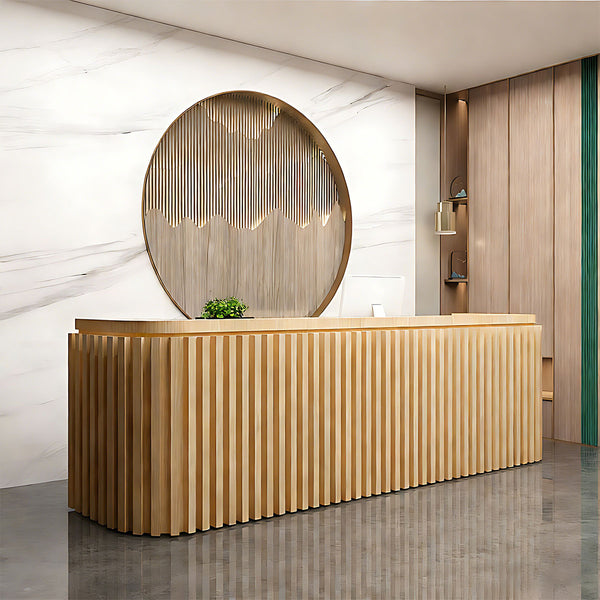 Modern Minimalist Reception Desk 31–142 in Wide with Lockable Drawers ...