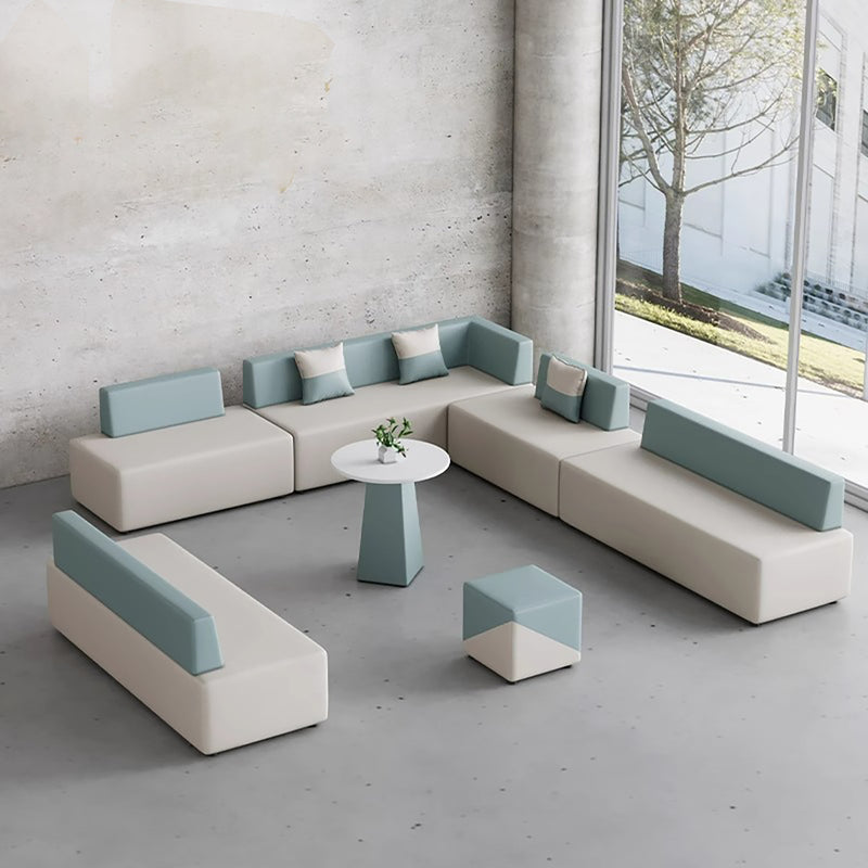 Timeless Stylish Sectional Sofa Featuring Two-Tone Color Blocking