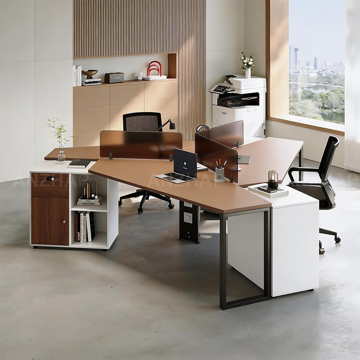 Office Desk, office room scene, for executive office workspace, modern executive office furniture