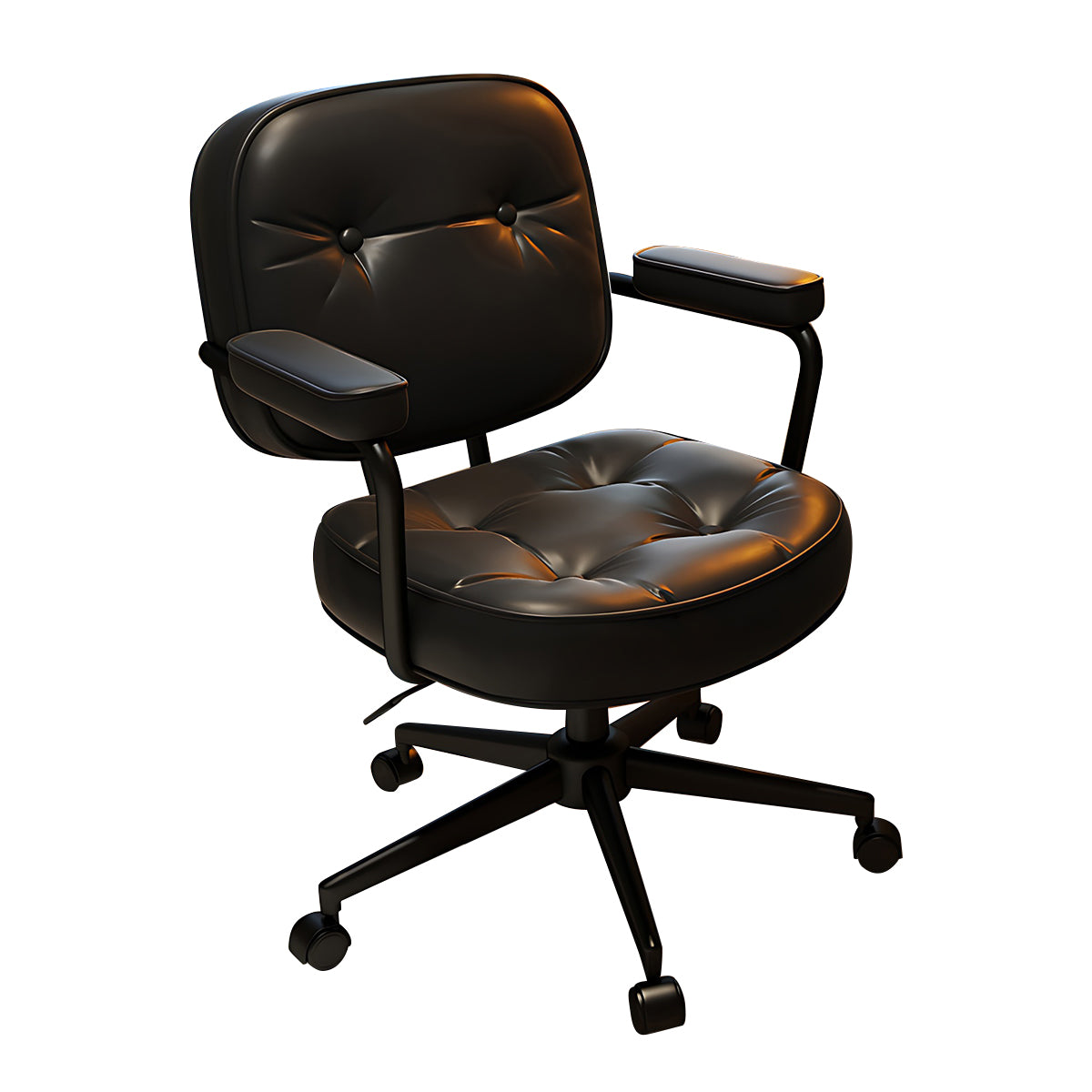 Premium Multi-Functional Office Desk with Steel Five-Star Base and Thick Armrests