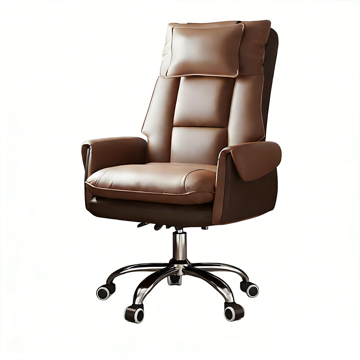 Reclining Executive Chair with Pillow and Double Foam Cushions