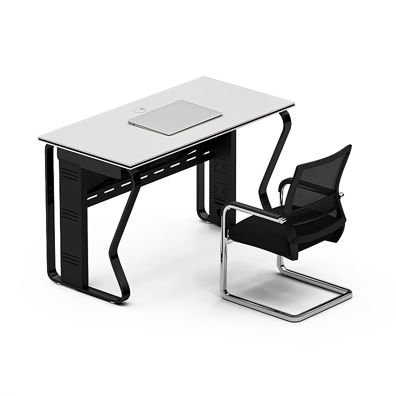 Modern Office Concept Computer Workstation Desk and Chair Combination